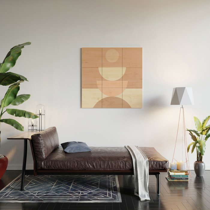 Geometric Shapes 3 Wood Wall Art Gallery Image 2
