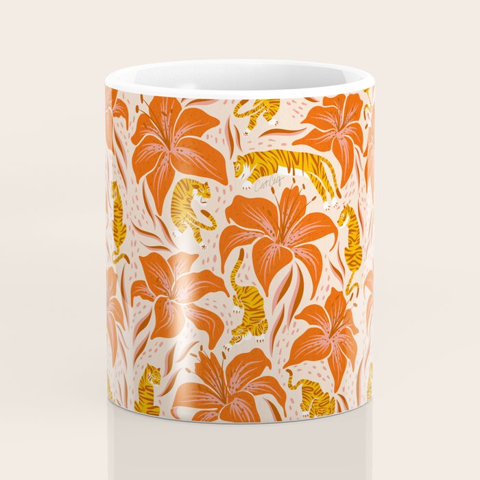 Tigers & Tiger Lilies - Retro Coffee Mug Gallery Image 4