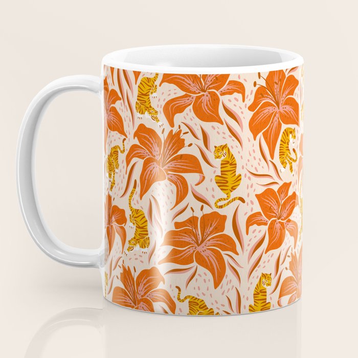 Tigers & Tiger Lilies - Retro Coffee Mug Gallery Image 3