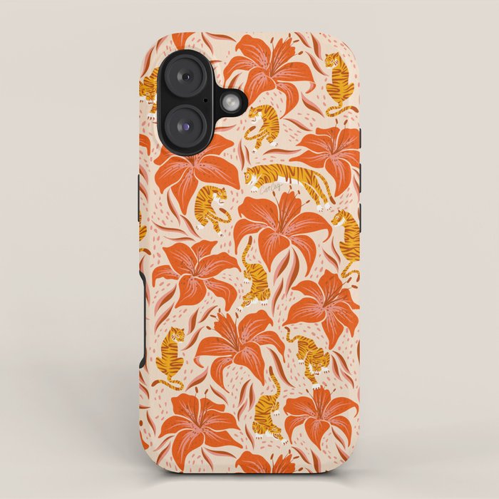 Tigers & Tiger Lilies - Retro iPhone Case Gallery Image 1