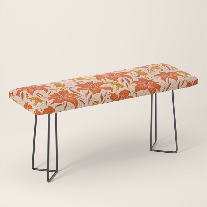 Tigers & Tiger Lilies - Retro Bench Gallery Image 1