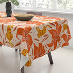 Tigers & Tiger Lilies - Retro Tablecloth Gallery Image 3