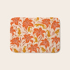 Tigers & Tiger Lilies - Retro Bath Mat Gallery Image 1