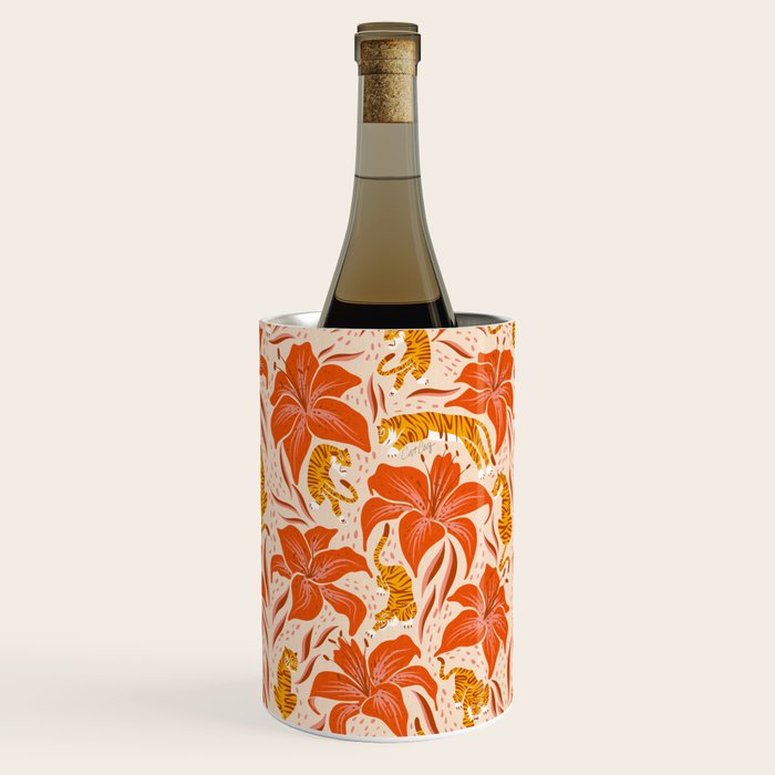 Tigers & Tiger Lilies - Retro Wine Chiller Gallery Image 1