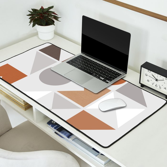 Mid Century Modern Geometric 16 Desk Mat Gallery Image 2