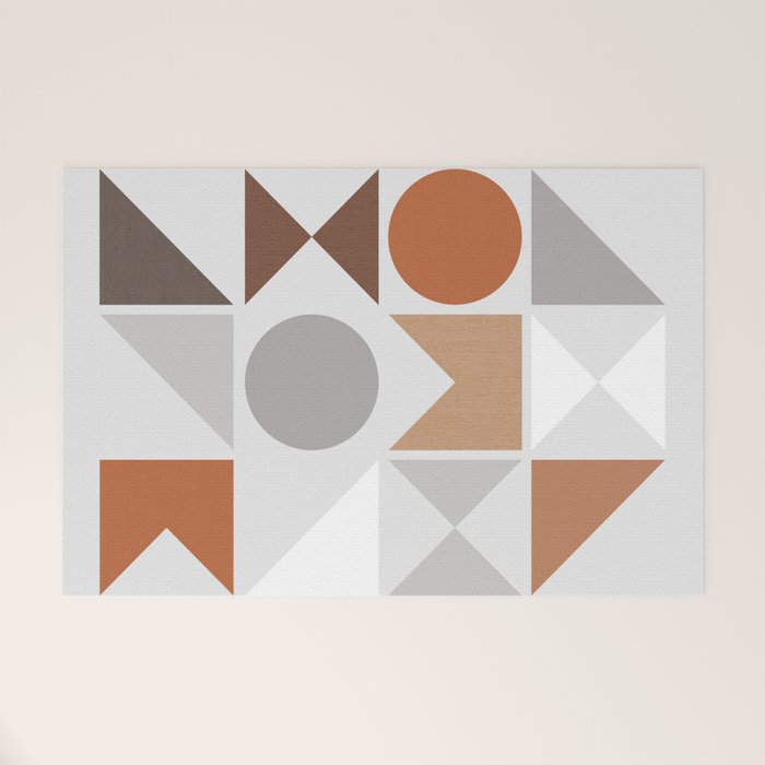 Mid Century Modern Geometric 16 Welcome Mat Gallery Image 1