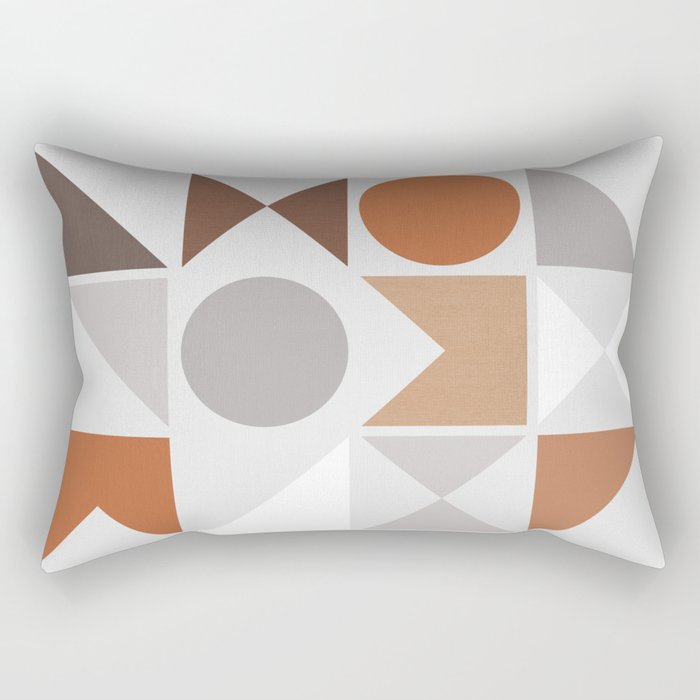 Mid Century Modern Geometric 16 Rectangular Pillow Gallery Image 2