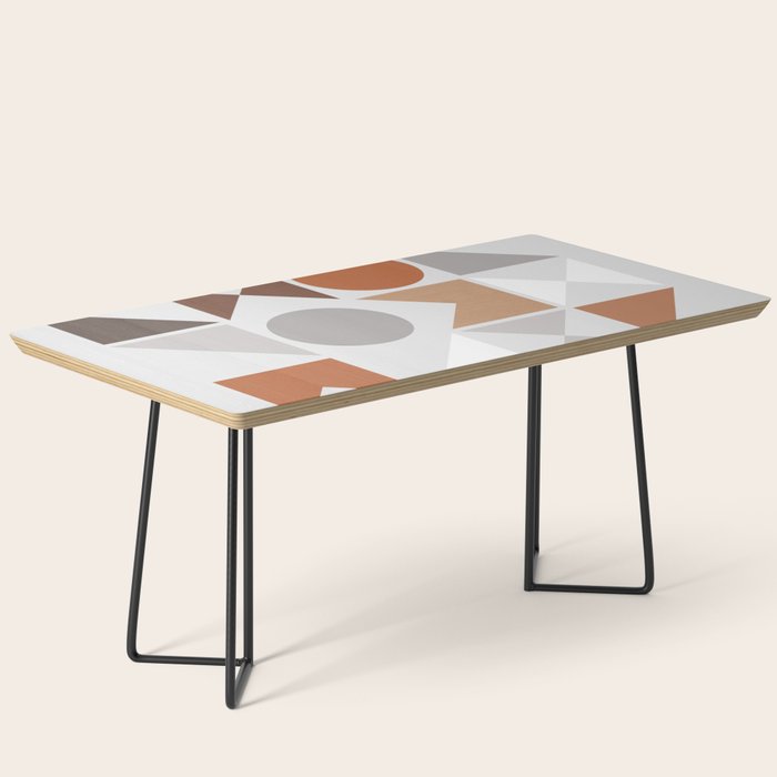 Mid Century Modern Geometric 16 Coffee Table Gallery Image 1
