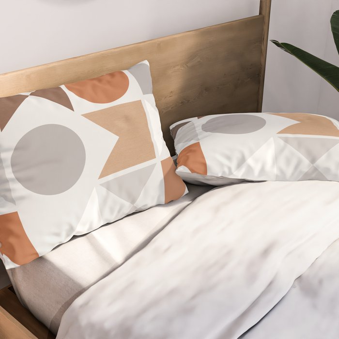 Mid Century Modern Geometric 16 Pillow Sham Gallery Image 2