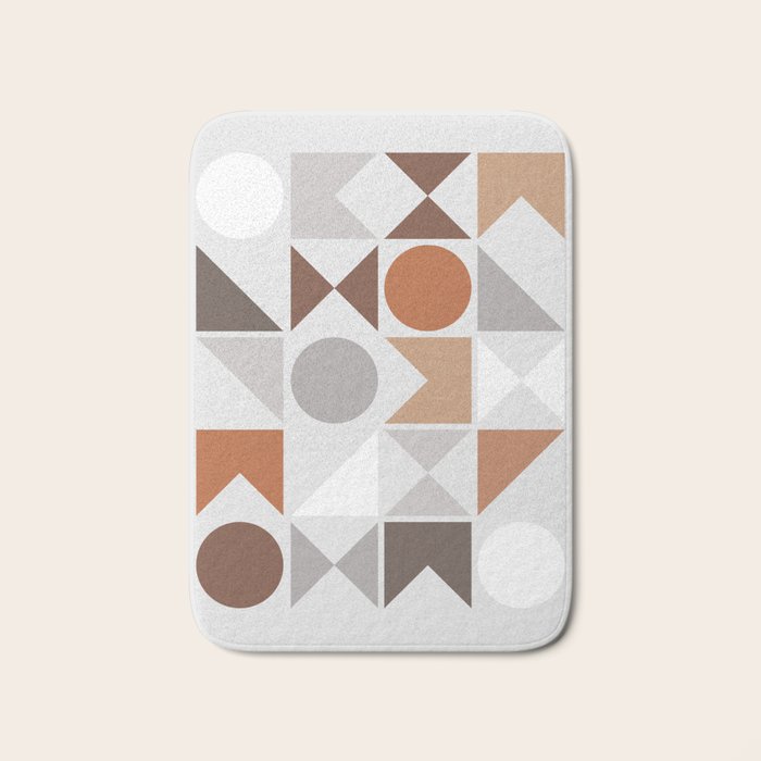 Mid Century Modern Geometric 16 Bath Mat Gallery Image 1