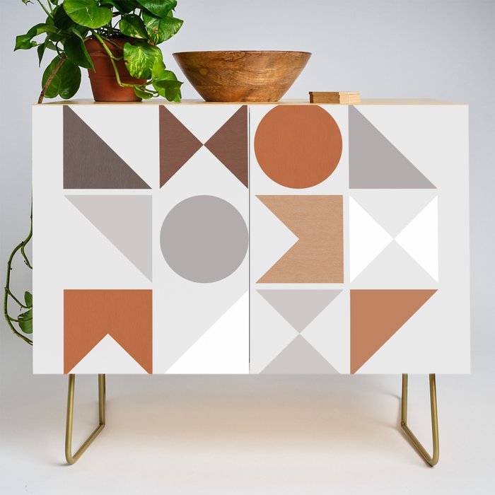 Mid Century Modern Geometric 16 Credenza Gallery Image 1
