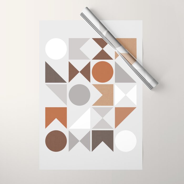 Mid Century Modern Geometric 16 Wrapping Paper Gallery Image 1
