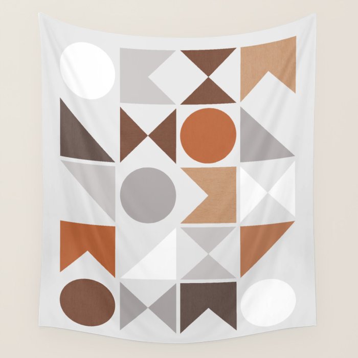 Mid Century Modern Geometric 16 Wall Tapestry Gallery Image 4