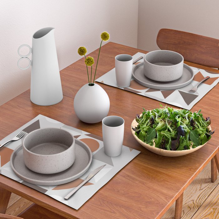 Mid Century Modern Geometric 16 Placemat Gallery Image 2
