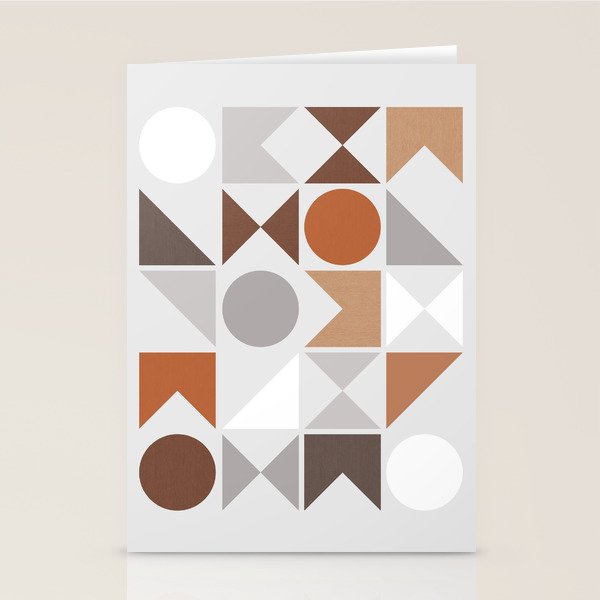 Mid Century Modern Geometric 16 Stationery Card Gallery Image 2