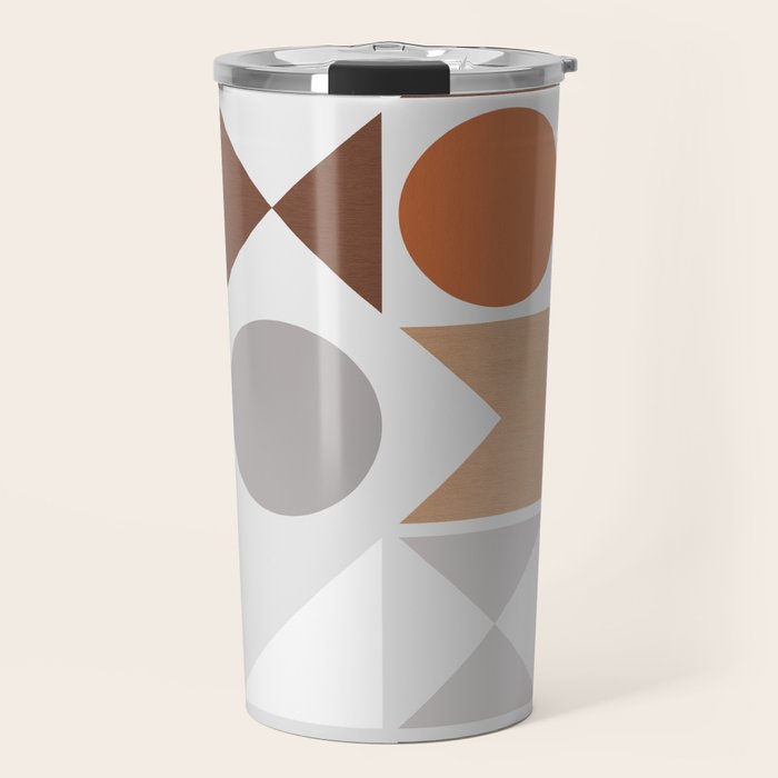 Mid Century Modern Geometric 16 Travel Mug Gallery Image 1