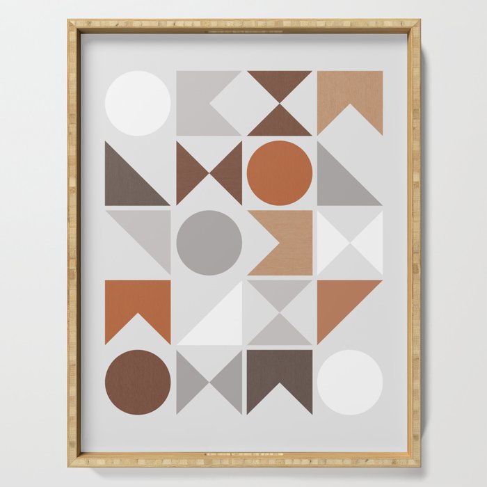 Mid Century Modern Geometric 16 Serving Tray Gallery Image 1