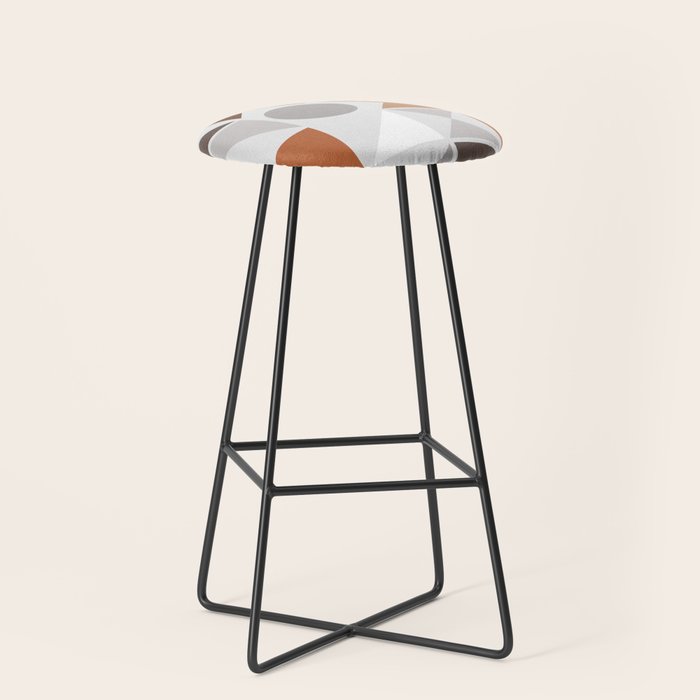 Mid Century Modern Geometric 16 Stool Gallery Image 1