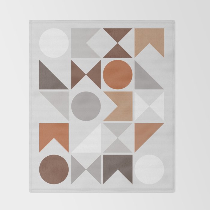 Mid Century Modern Geometric 16 Throw Blanket Gallery Image 2