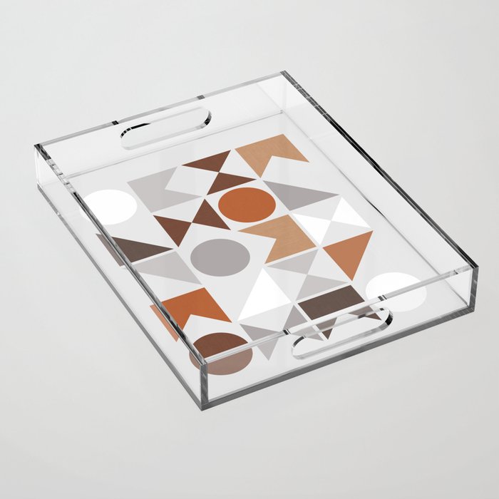 Mid Century Modern Geometric 16 Acrylic Tray Gallery Image 1