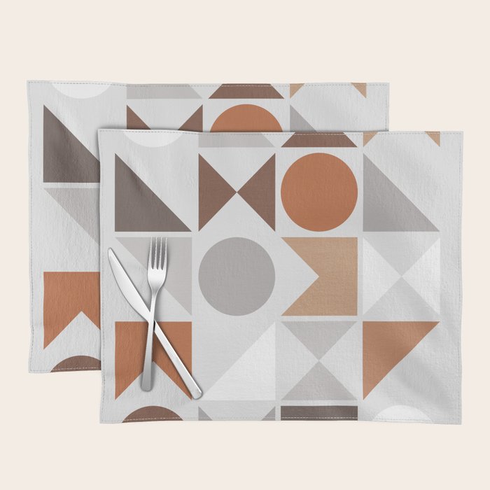 Mid Century Modern Geometric 16 Placemat Gallery Image 1
