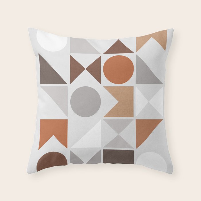 Mid Century Modern Geometric 16 Throw Pillow Gallery Image 6