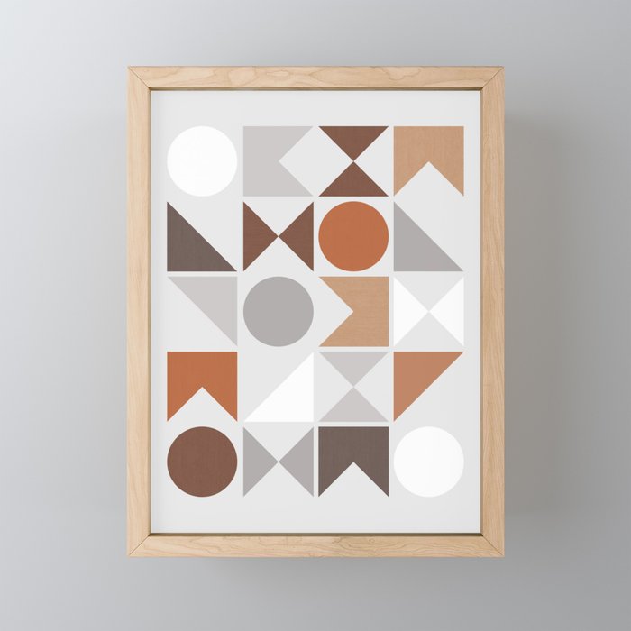 Mid Century Modern Geometric 16 Mini Art Print Gallery Image 1