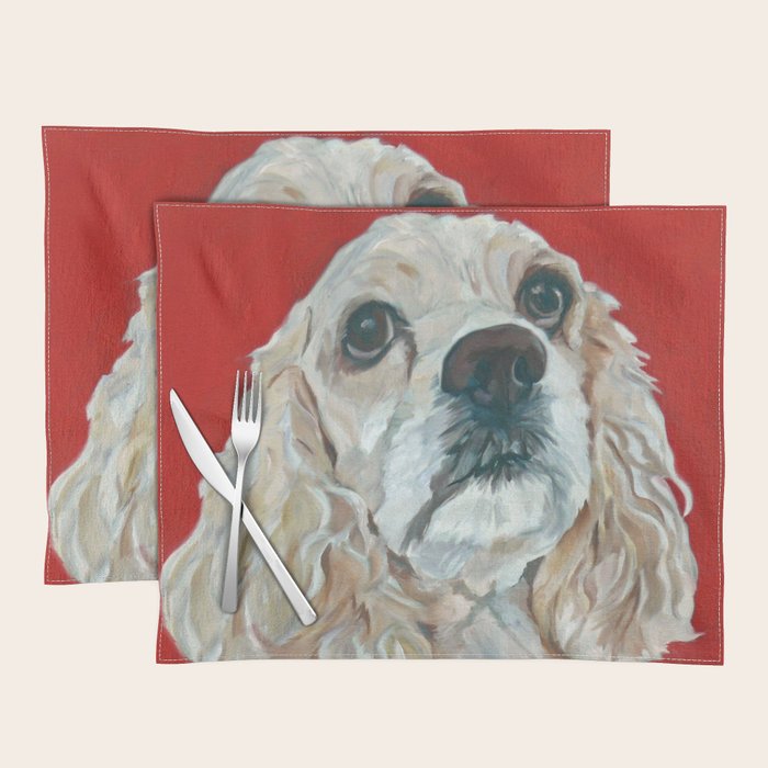 Cocker Spaniel Dog Painting Placemat Gallery Image 1