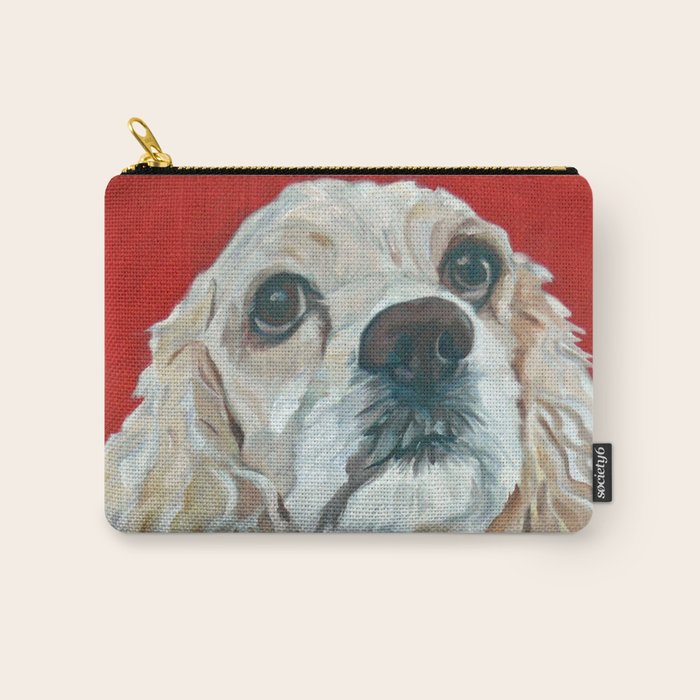 Cocker Spaniel Dog Painting Carry All Pouch Gallery Image 1