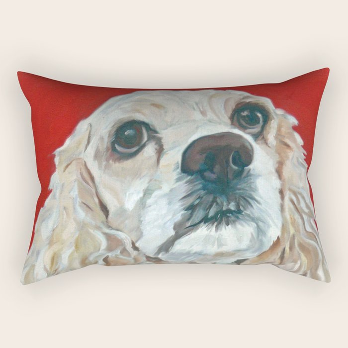 Cocker Spaniel Dog Painting Rectangular Pillow Gallery Image 2