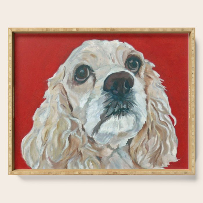 Cocker Spaniel Dog Painting Serving Tray Gallery Image 1