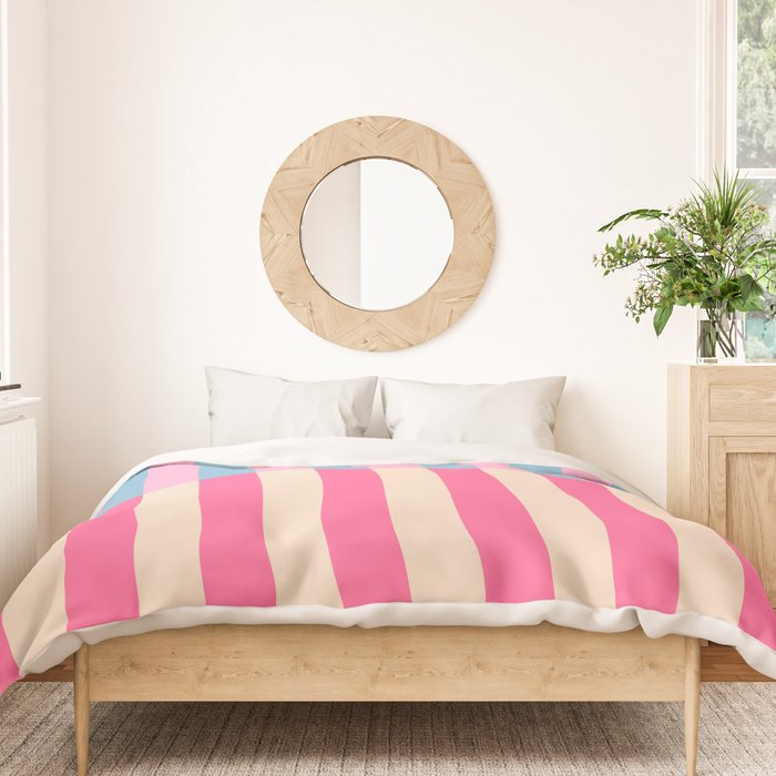 Soft pastel color block Duvet Cover Gallery Image 3