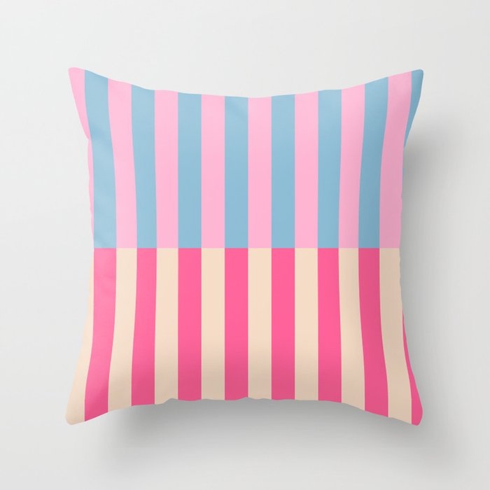 Soft pastel color block Throw Pillow Gallery Image 6