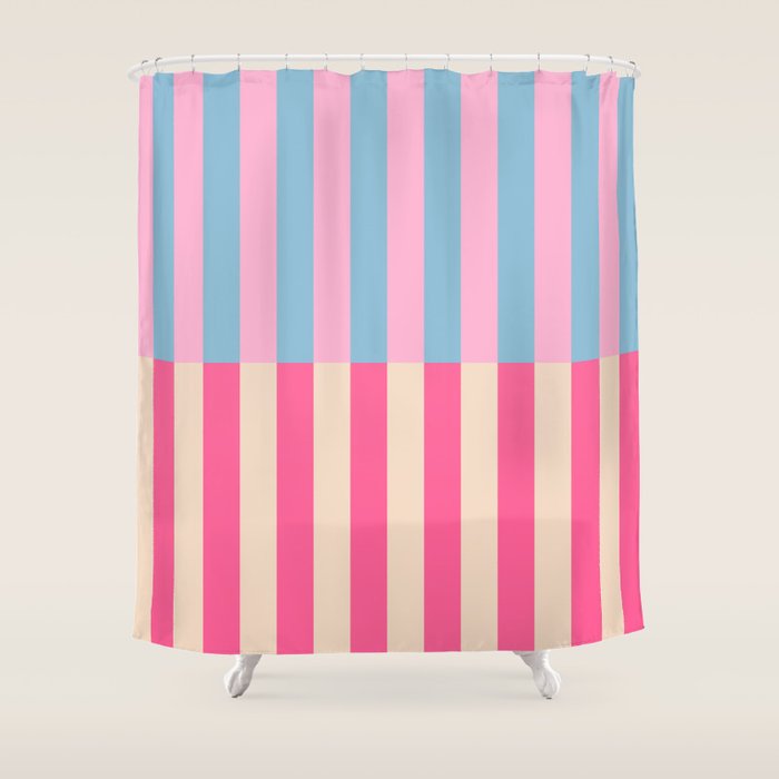 Soft pastel color block Shower Curtain Gallery Image 1