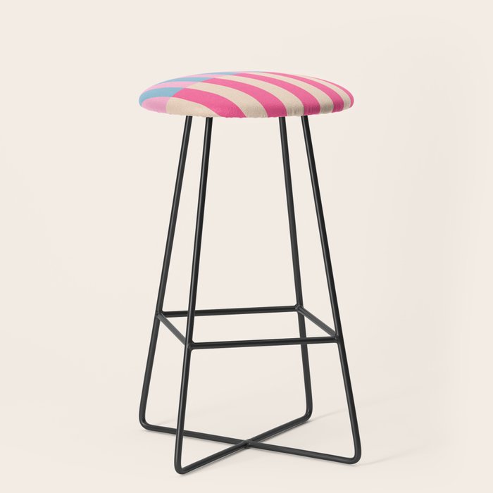 Soft pastel color block Stool Gallery Image 1