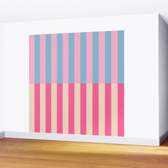Soft pastel color block Wall Mural Gallery Image 2