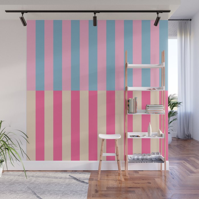 Soft pastel color block Wall Mural Gallery Image 1