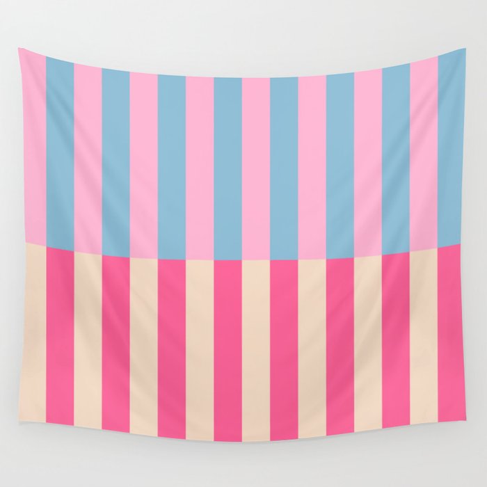 Soft pastel color block Wall Tapestry Gallery Image 1