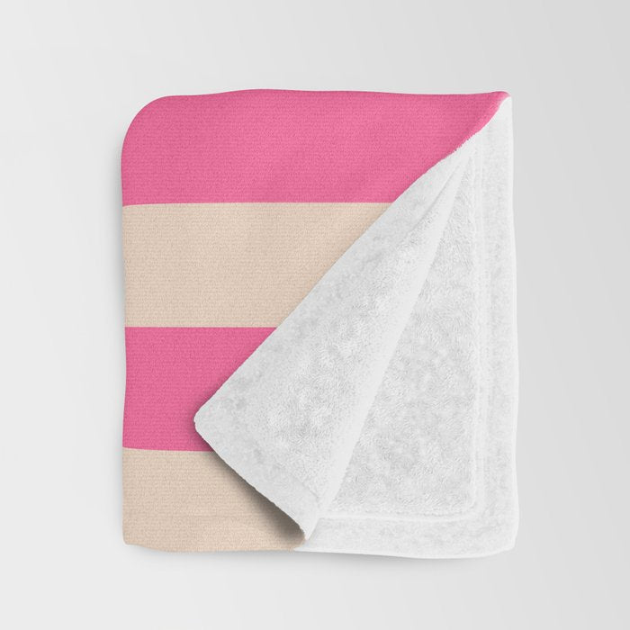 Soft pastel color block Throw Blanket Gallery Image 3