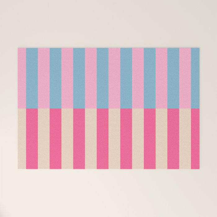 Soft pastel color block Welcome Mat Gallery Image 1