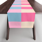 Soft pastel color block Table Runner Gallery Image 1