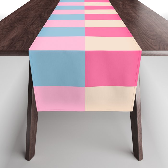 Soft pastel color block Table Runner Gallery Image 1