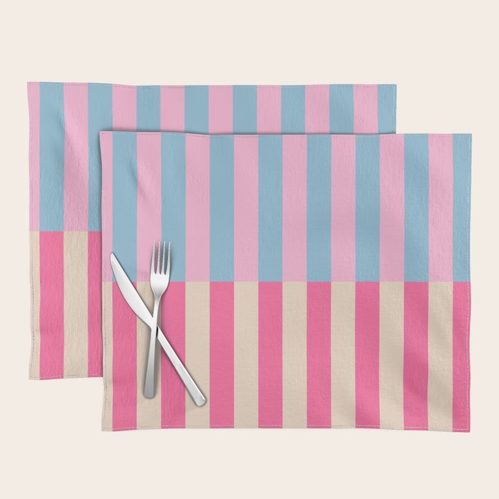 Soft pastel color block Placemat Gallery Image 1