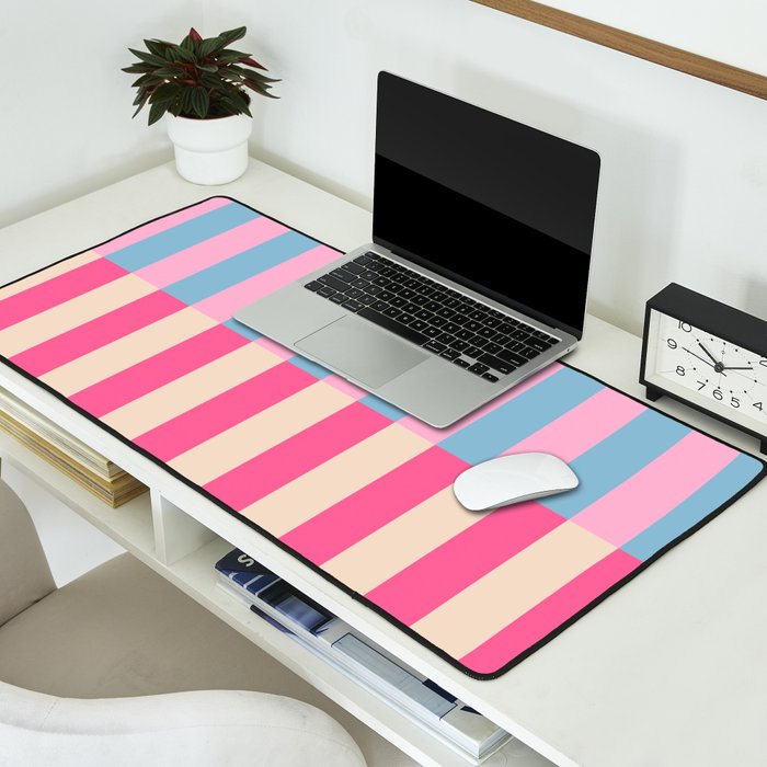 Soft pastel color block Desk Mat Gallery Image 2