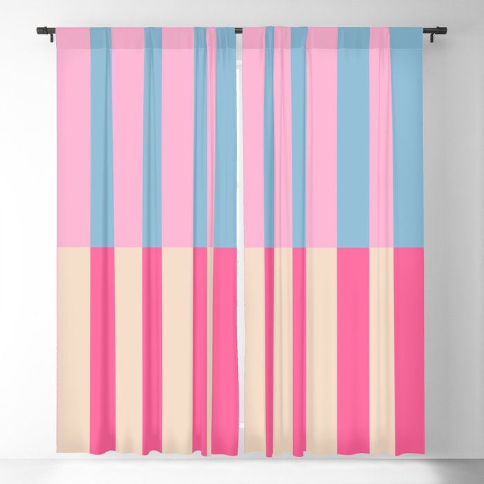 Soft pastel color block Window Curtain Gallery Image 5
