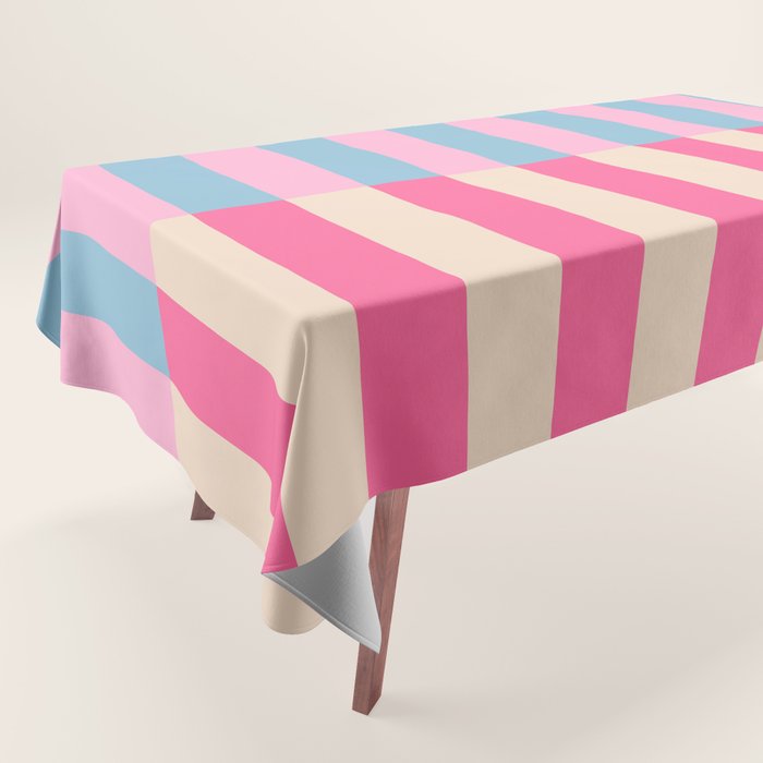 Soft pastel color block Tablecloth Gallery Image 1