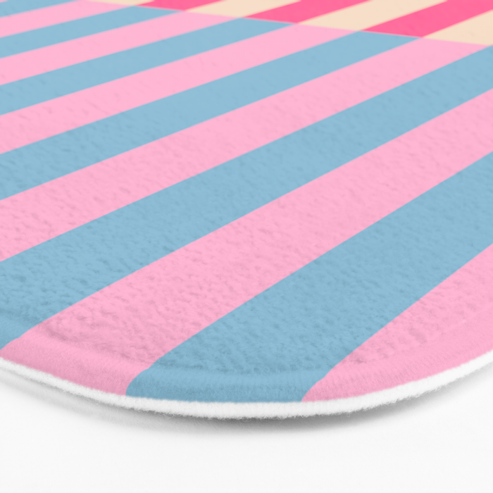 Soft pastel color block Bath Mat Gallery Image 3