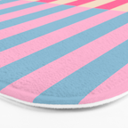 Soft pastel color block Bath Mat Gallery Image 3