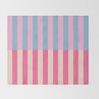 Soft pastel color block Throw Blanket Gallery Image 2