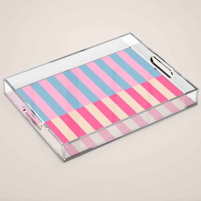 Soft pastel color block Acrylic Tray Gallery Image 1